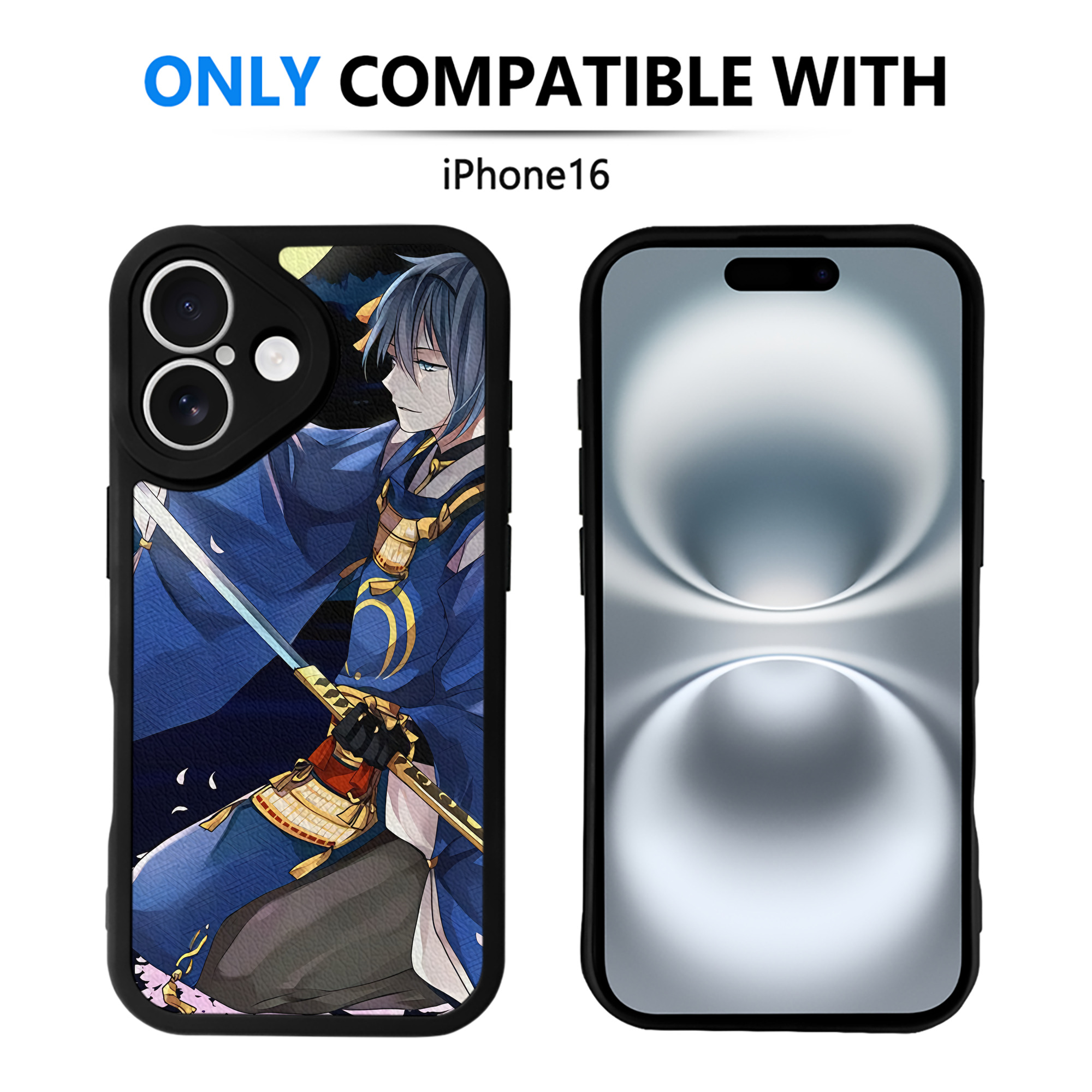 （画像用） 刀剣乱舞 Touken Ranbu 【iPhone 16シリーズ対応】シリコンスマホケース（レザー調） 材質：シリコン